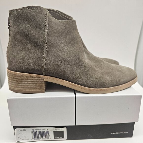 Dolce Vita Women's Taupe Suede Tucker Ankle Boots Size 9.5 - Picture 2 of 13